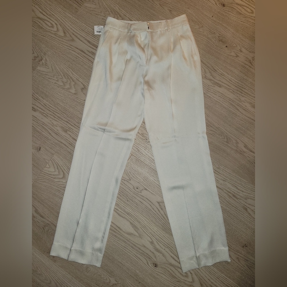 NWT CLUB MONACO ($229) High Rise Satin Tuxedo Trousers